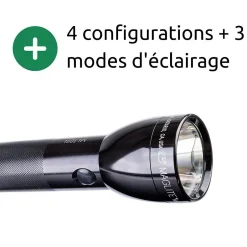 Lampe torche LED ML300L - IPX4 - 2 piles type D - 487 lumens - 23.1cm - Noir -^Maglite Best
