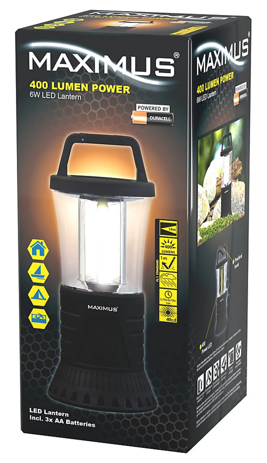 Lanterne Powered by Duracell M-LNT-40-DU - 400lm-Maximus Discount