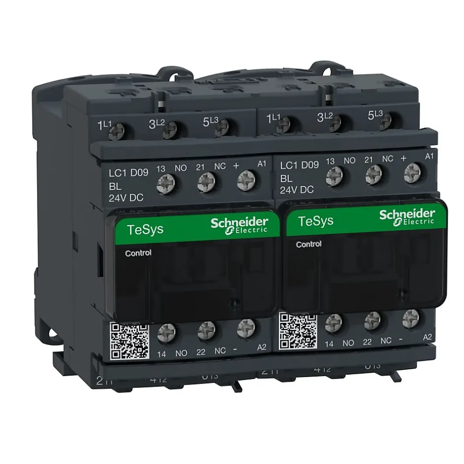Lc2d09bl Schneider - Contacteur Inverseur Tripolaire - 3no - 9a - Bobine 24vcc - Vis-Schneider Electric