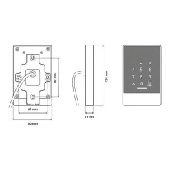 Lecteur biométrique de contrôle d'accès connecté -7d eco à empreinte, code, badge et bluetooth^LOCKY Best