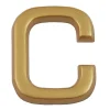 Lettre de maison - marquage C - en PVC - couleur or - autocollant - hauteur 3,7 cm - LD37C-Chapuis Clearance