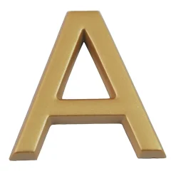 Lettre de maison - marquage A - en PVC - couleur or - autocollant - hauteur 3,7 cm - LD37A^Chapuis Discount