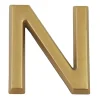 Lettre de maison - marquage N - en PVC - couleur or - autocollant - hauteur 3,7 cm - LD37N^Chapuis Discount