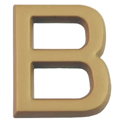Lettre de maison - marquage B - en PVC - couleur or - autocollant - hauteur 3,7 cm - LD37B-Chapuis Discount