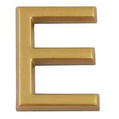 Lettre de maison - marquage E - en PVC - couleur or - autocollant - hauteur 3,7 cm - LD37E-Chapuis