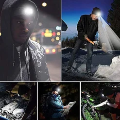 LIGHTHOUSE : Bonnet avec frontale LED rechargeable. Bleu^Velamp