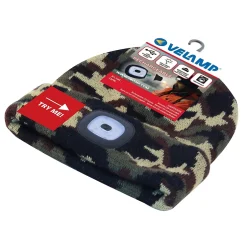 LIGHTHOUSE : Bonnet avec frontale LED rechargeable. Camouflage^Velamp Clearance