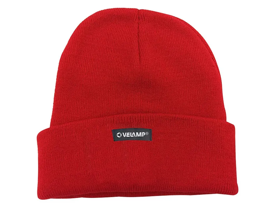 LIGHTHOUSE: Bonnet avec lampe frontale LED rechargeable. Rouge-Velamp New