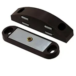 Loqueteau de meuble aimanté vendu par 2 coloris marron entraxe 45 mm-Diall New