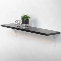 Lot 2 Equerres d'Etagere suspendue support mural en aluminium-Ml-Design New