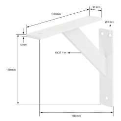Lot 2 Equerres d'Etagere suspendue support mural en aluminium-Ml-Design New