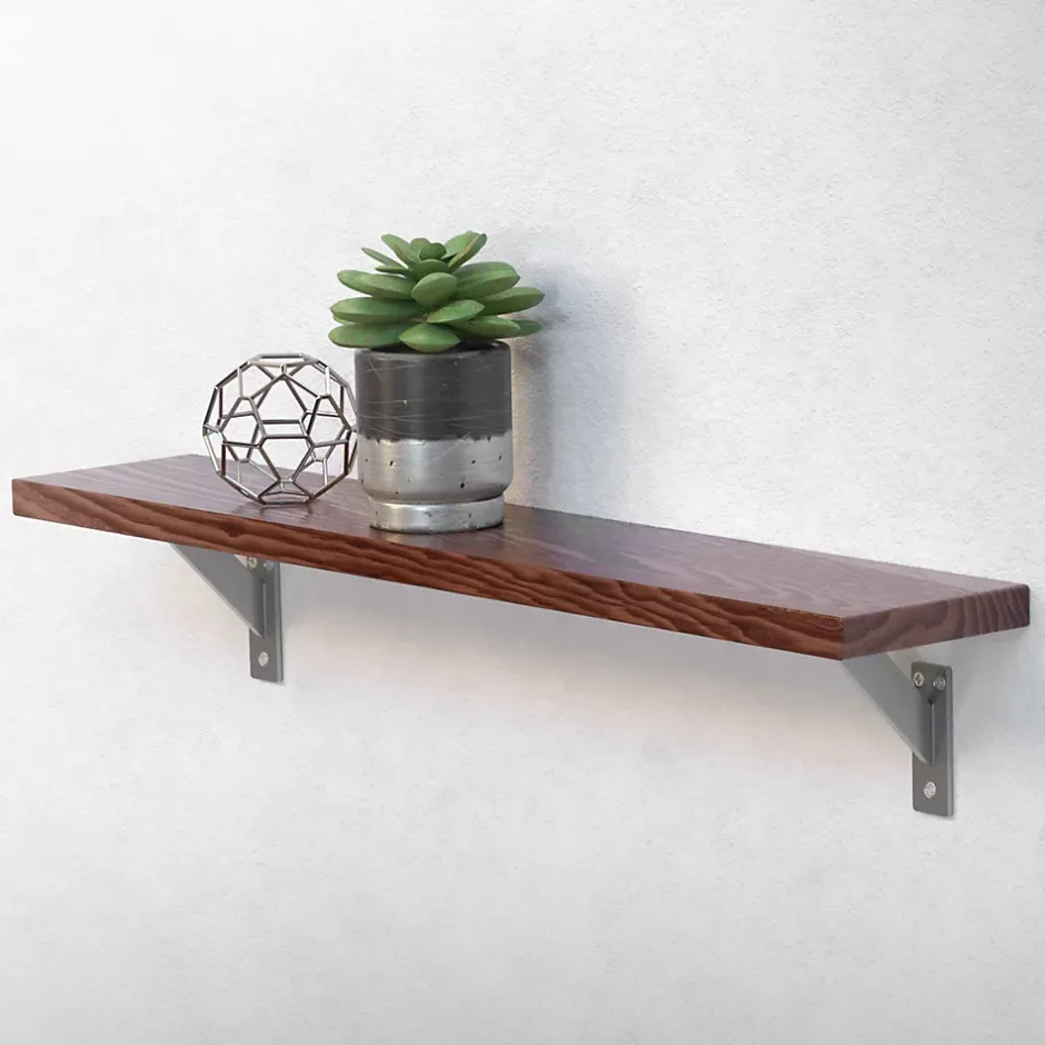 Lot 2 Equerres d'Etagere suspendue support mural en aluminium^Ml-Design