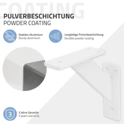 Lot 2 Equerres d'Etagere suspendue support mural en aluminium-Ml-Design Sale