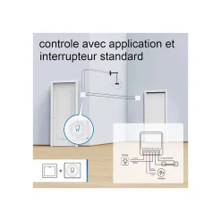 Lot 3 Interrupteurs intelligent WiFi 16A MiniSmart Switch Wi-Fi connecté,application Tuya/SmartLife,Alexa,Google Home-Somlife Online