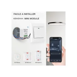 Lot 3 Interrupteurs intelligent WiFi 16A MiniSmart Switch Wi-Fi connecté,application Tuya/SmartLife,Alexa,Google Home-Somlife Online
