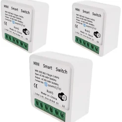 Lot 3 Interrupteurs intelligent WiFi 16A MiniSmart Switch Wi-Fi connecté,application Tuya/SmartLife,Alexa,Google Home-Somlife Online