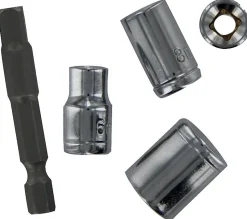 Lot 5 pièces - 4 douilles 6/8/10/13 mm et 1 porte-douille hex 6,35 mm (1/4'') - 11501420001^Tivoly New