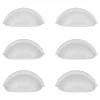 Lot 6 poignées de meuble demi-ronde Govlin mat blanc l.81mm x l.30mm x H. 30mm entraxe 64mm-GoodHome Best