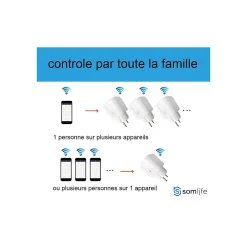 Lot 4 prises connectées application tuya smart life controle de consomation Compatible avec Alexa/Google Home-Somlife Best