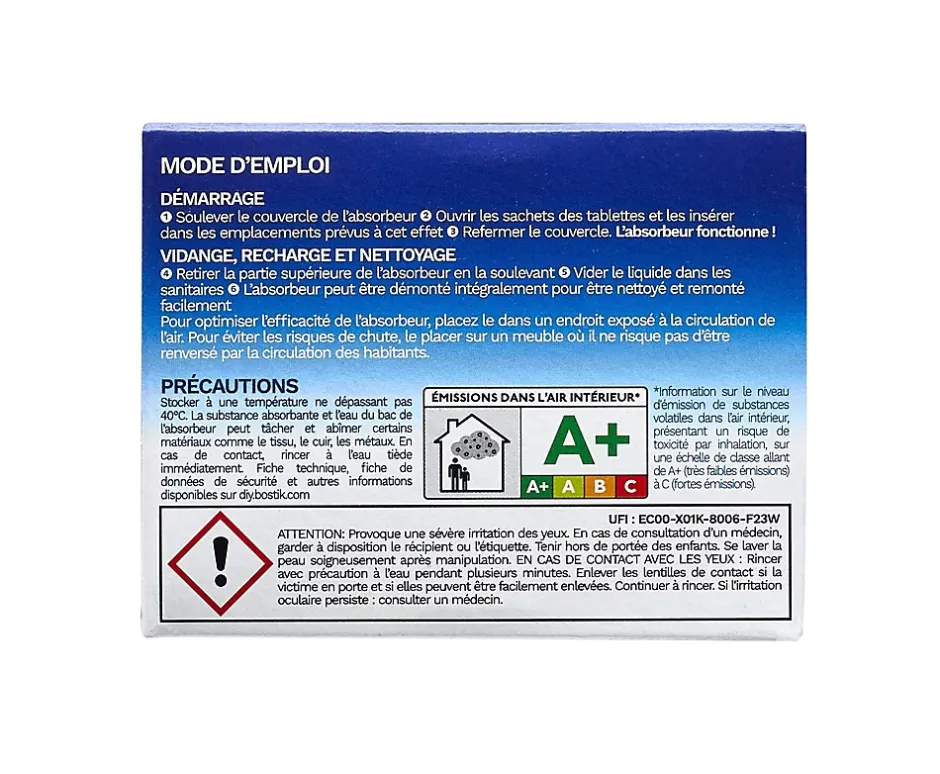 Lot 2 tablettes pour absorbeur d'humidité Respire 25m²^Bostik Best