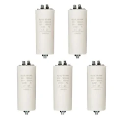 LOT 5 x Condensateur 60MF 60 MF 450V 5060 HZ Condo Moteur Cosses^Nedis