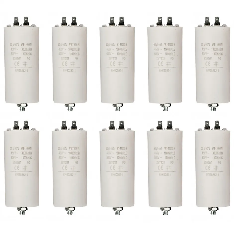 LOT 10 x Condensateur 50.0UF 450 V à Cosses CONDO 50MF-Nedis Hot