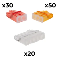 Lot de 100 bornes 2/3/5 entrées - mini connex --BLM