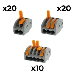 Lot de 50 bornes 2/3/5 entrées série 222 --Wago Online