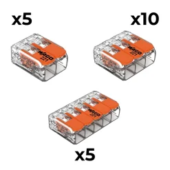 Lot de 20 bornes 2/3/5 entrées série 221 -^Wago Online