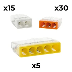 Lot de 50 bornes 2/3/5 entrées série 2273 --Wago Hot