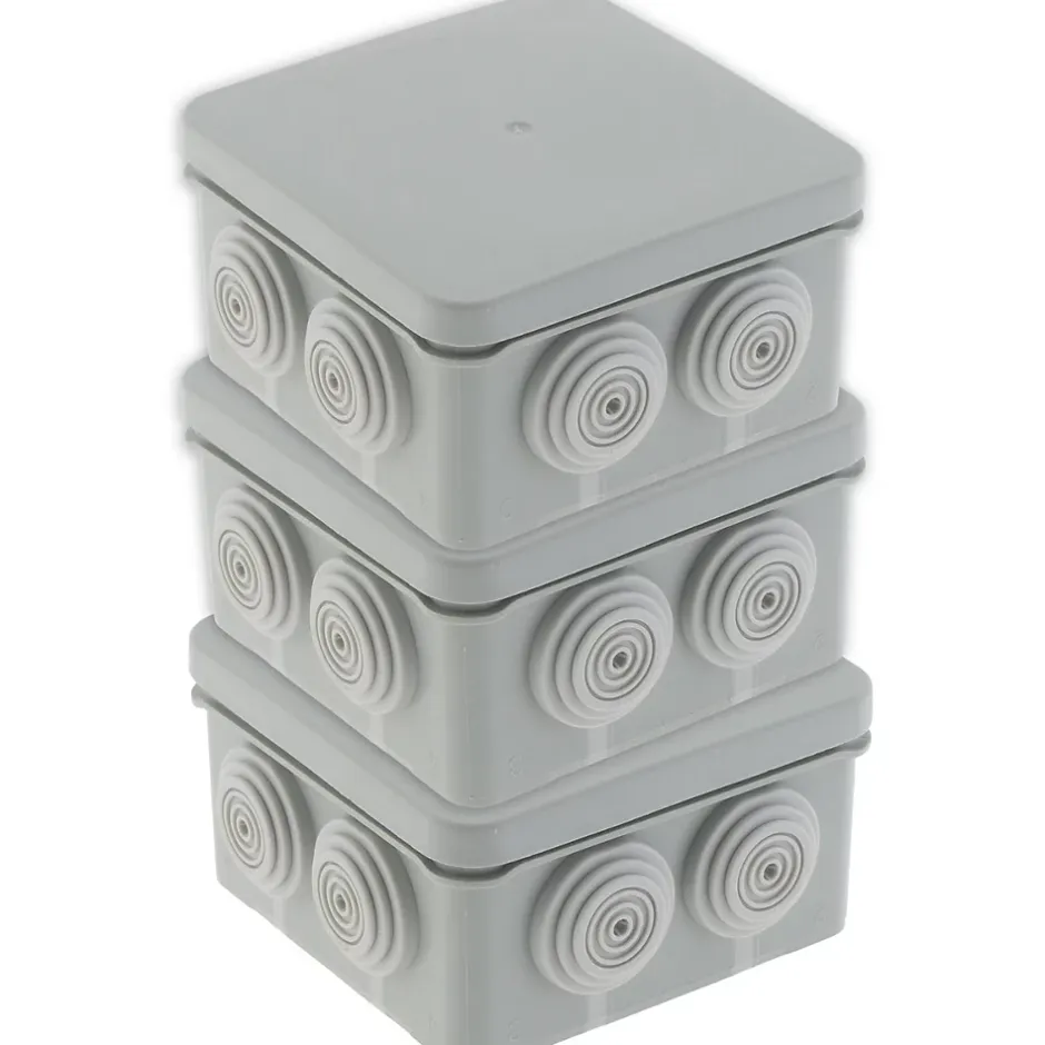 Lot de 3 boîtes étanches IP55 No Airbox 80x42mm -^Protec New