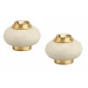 Lot de 2 butoirs à visser, fixation au sol, caoutchouc, diamètre 30x37mm, laiton --Thirard