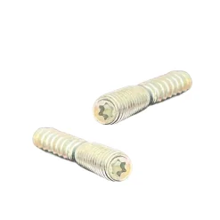 Lot de 2 butoirs luxe, corps laiton poli verni avec vis 2 filets T15. Diamètre 28mm, hauteur 30mm. Bague amortisseur blanche en él-Civic Industrie Sale