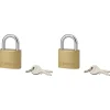 Lot de 2 cadenas TYPE 1, intérieur, 40mm, anse acier cémenté, 4 clés, s'entrouvrant --Thirard Sale