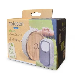 Lot de 2 Carillons et 2 boutons sans fil sans pile Bamboo-Avidsen Online
