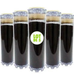 Lot de 5 Cartouches au Charbon Actif 9 pouces 3/4 - Elimination du Chlore / Mauvais Goût et Odeurs pour l'Eau de Boisson-Toodo Online