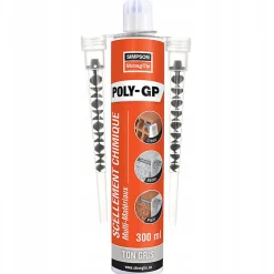 Lot de 12 cartouches de Scellement chimique POLY-GP ton gris SIMPSON^Simpson Strong-Tie Hot