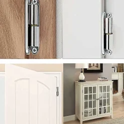 Lot de 2 charnières à visser en acier inoxydable pour portes, boîtes, abris de jardin, fenêtres, 80 mm^Deko Best