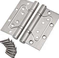 Lot de 2 charnières de porte invisibles en acier inoxydable 10,2 cm^Deko Online