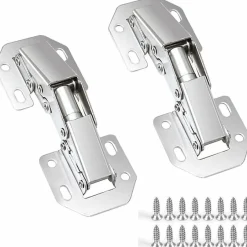 Lot de 4 charnières invisibles à 90 degrés pour portes d'armoires de cuisine, 77 mm^Deko Best