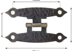 Lot de 10 charnières métalliques vintage avec vis, charnières antiques en forme de H, bronze-Deko Best