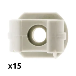 Lot de 15 clips diamètre 20mm sans chevilles -^Zenitech Clearance