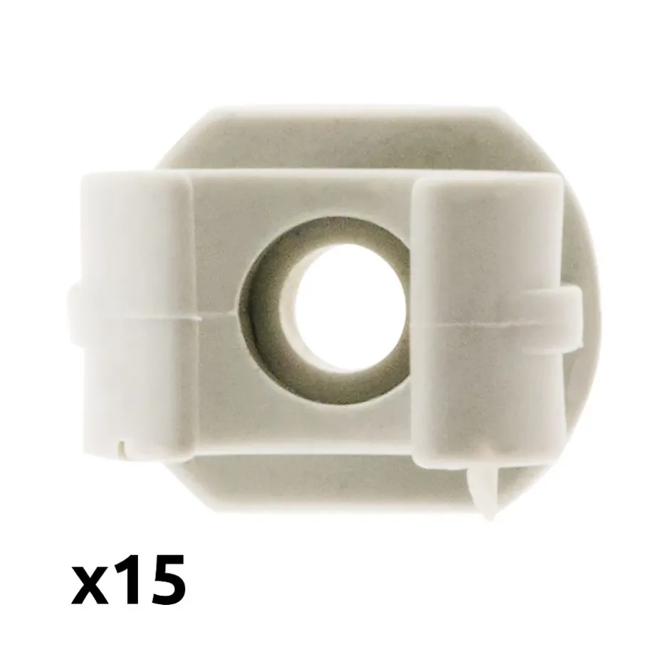 Lot de 15 clips diamètre 20mm sans chevilles -^Zenitech Clearance