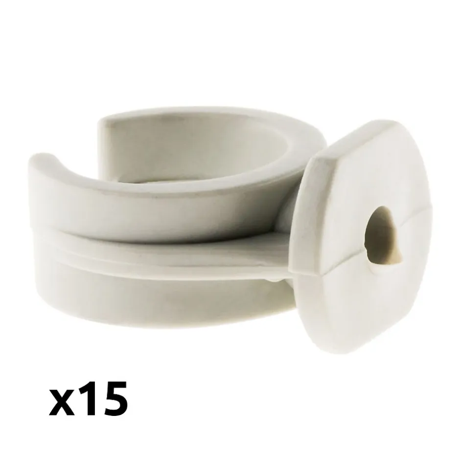 Lot de 15 clips diamètre 20mm sans chevilles -^Zenitech Clearance