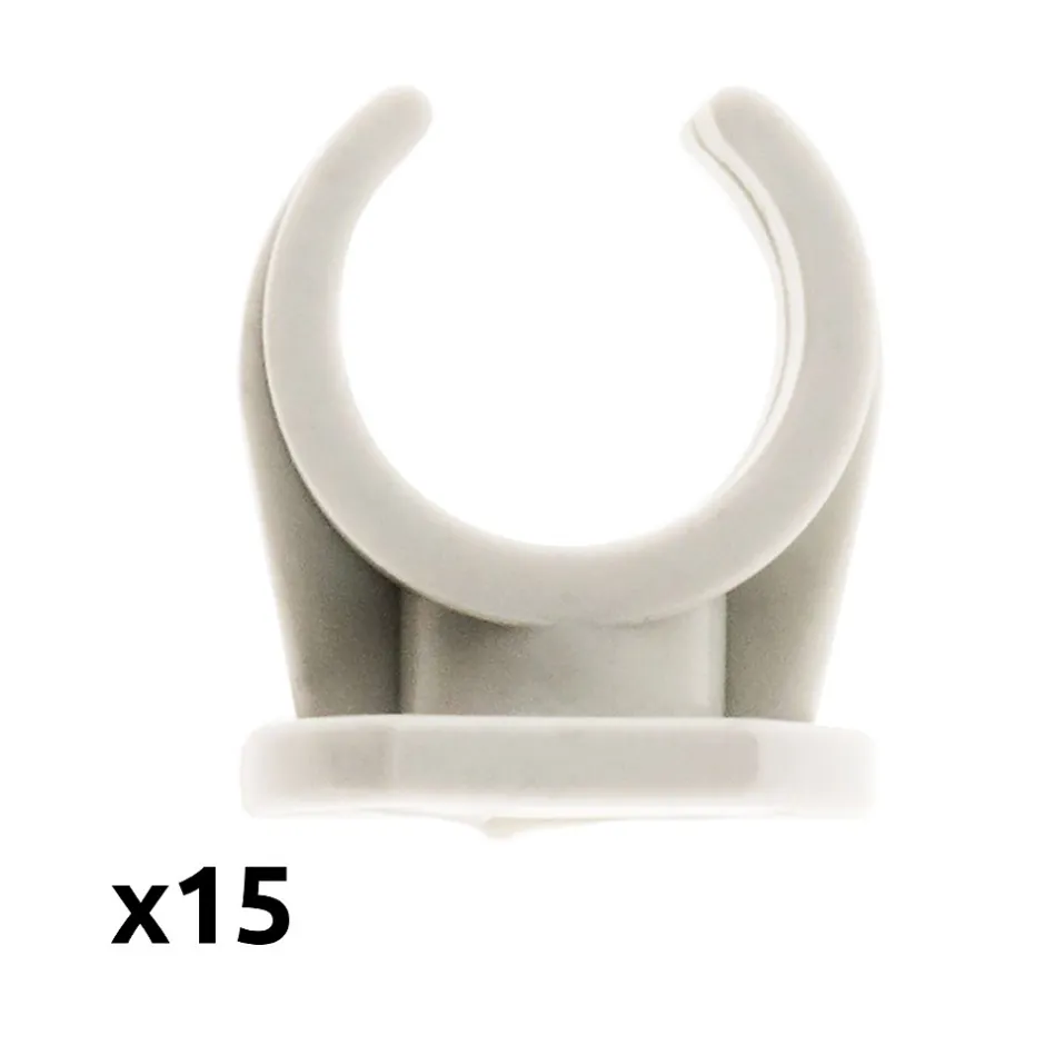 Lot de 15 clips diamètre 20mm sans chevilles -^Zenitech Clearance