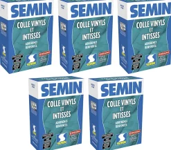 Lot de 5 Colle en Poudre pour Papiers Peints Vinyls et Intissés , Boite de 300 g^Semin Discount