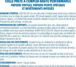 Lot de 2 colles Papiers Peints en Pâte Sem-Pro XXL, Prêt à l'Emploi, Seau de 5 kg^Semin Hot