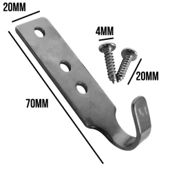 Lot de 12 crochets inox + 24 vis pour piscine hors sol en bois -^Linxor Best