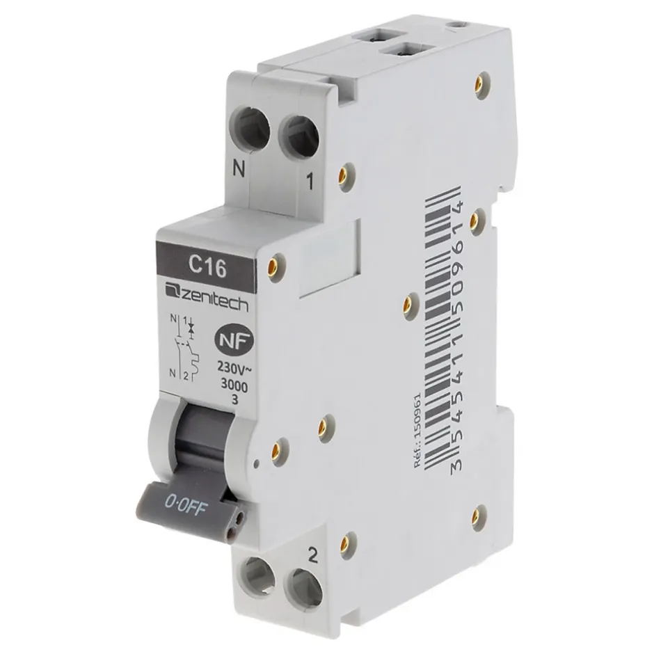 Lot de 20 disjoncteurs 16A PH/N - NF -^Zenitech Online