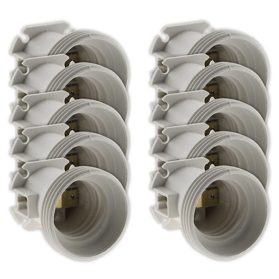 Lot de 200 douilles de chantier E27 - Blanc -^Zenitech Discount